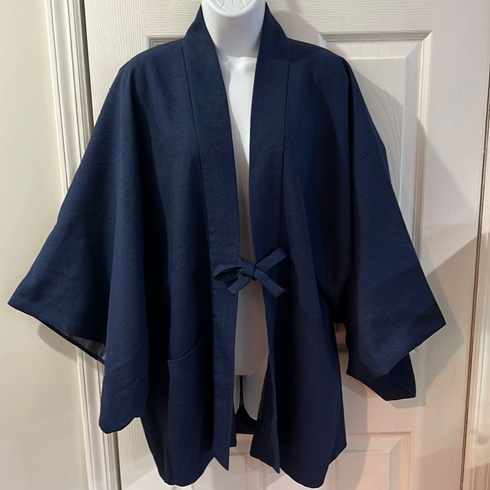 Vintage Indigo Hanten - Rare Yukata - Noragi Jacket - Vintage Japanese Kimono